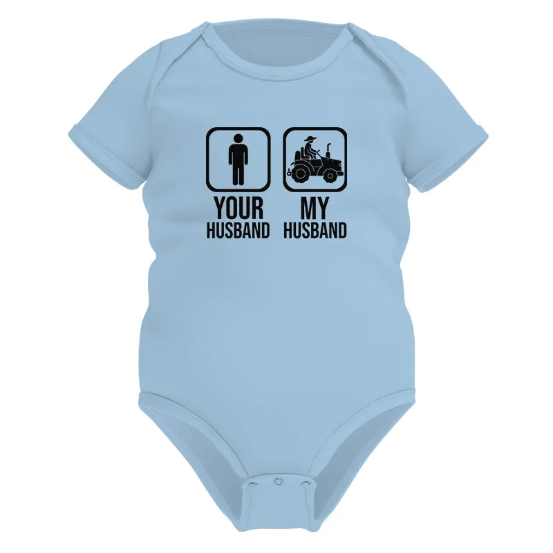 My Husband Is Cooler Than Yours Funny Farm Tractor 2 - Infant Fine Jersey Bodysuit