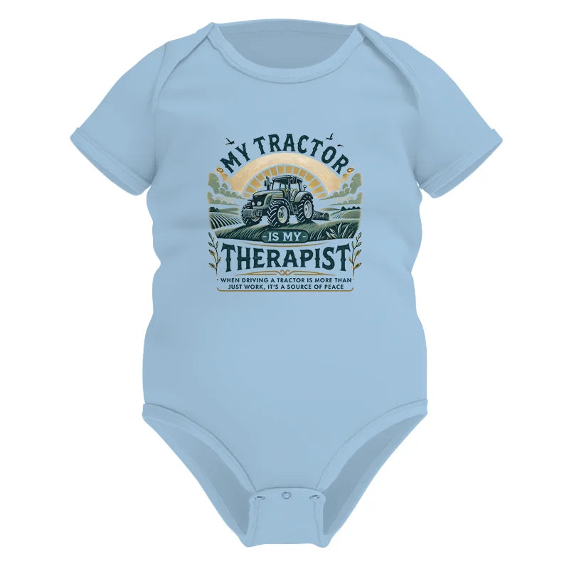 Image of My Tractor Is My Therapist - Infant Fine Jersey Bodysuit