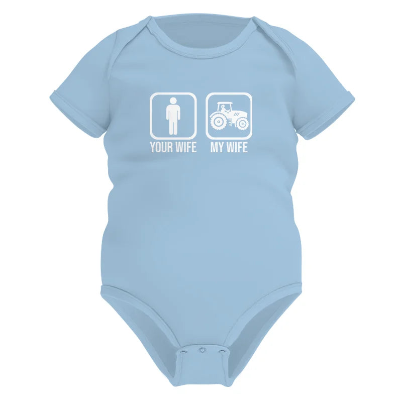 My Wife Is Cooler Than Yours Funny Farm Tractor 1 - Infant Fine Jersey Bodysuit