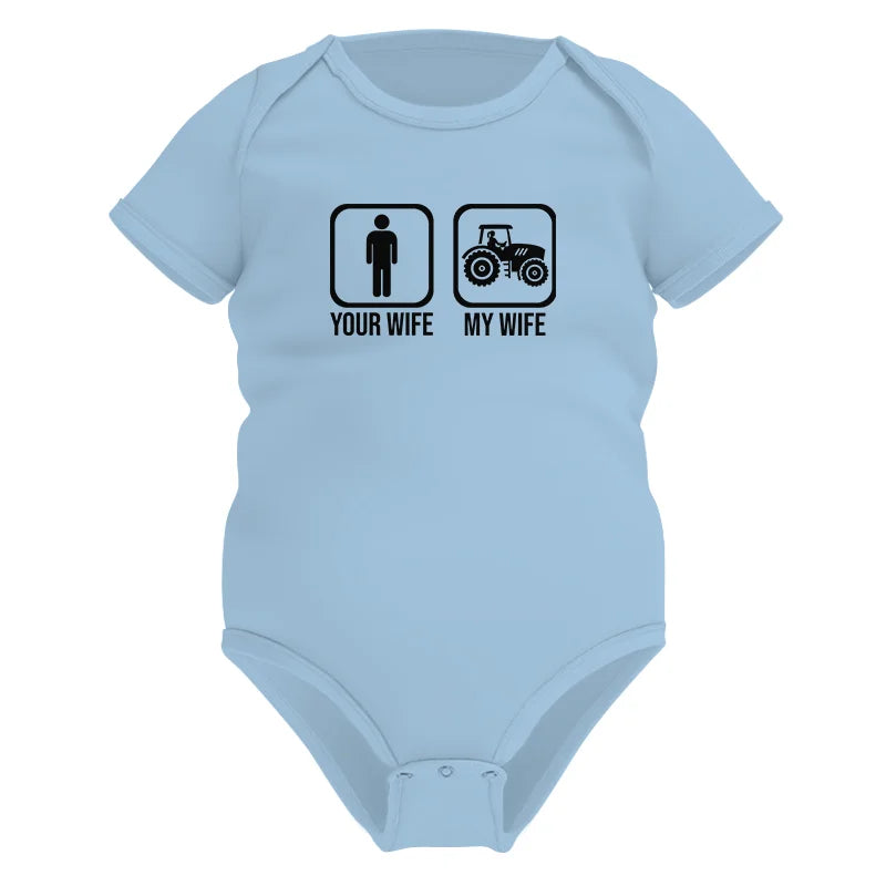 My Wife Is Cooler Than Yours Funny Farm Tractor 2 - Infant Fine Jersey Bodysuit