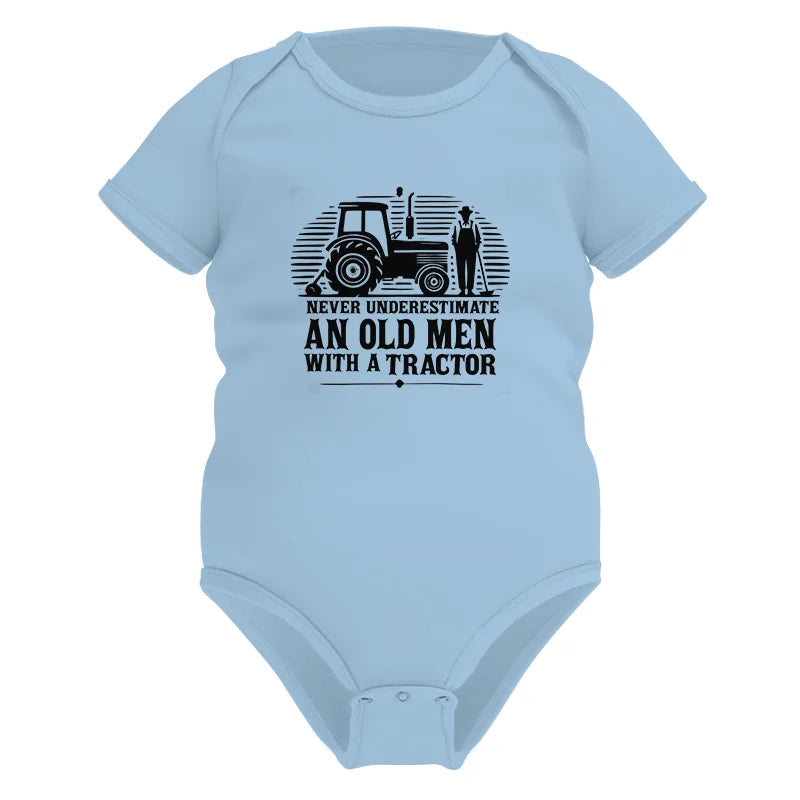 Never Underestimate An Old Men With A Tractor - Infant Fine Jersey Bodysuit