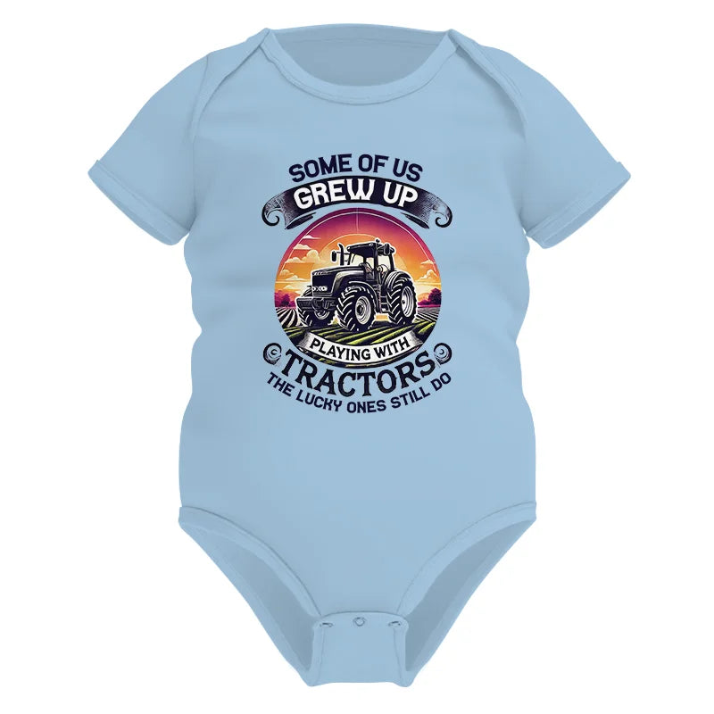 Some Of Us Grew Up Playing With Tractors 4 - Infant Fine Jersey Bodysuit