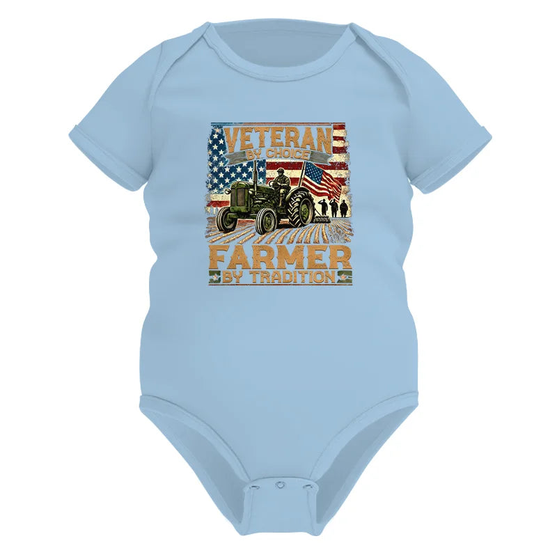 Image of Veteran Farmer Veteran By Choice_Farmer By Tradition - Infant Fine Jersey Bodysuit