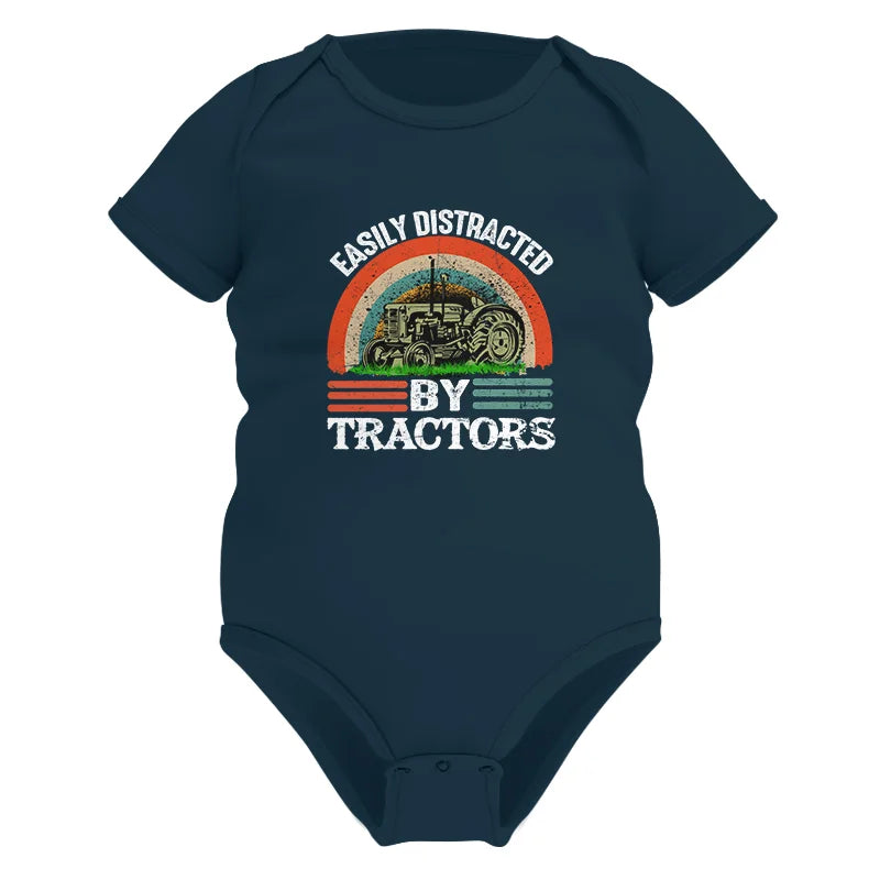 Easily Distracted By Tractors - Infant Fine Jersey Bodysuit