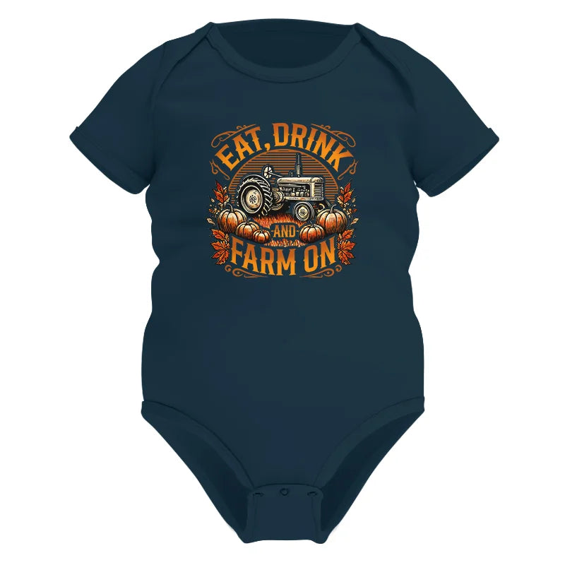 Eat Drink and Farm On 2 - Infant Fine Jersey Bodysuit