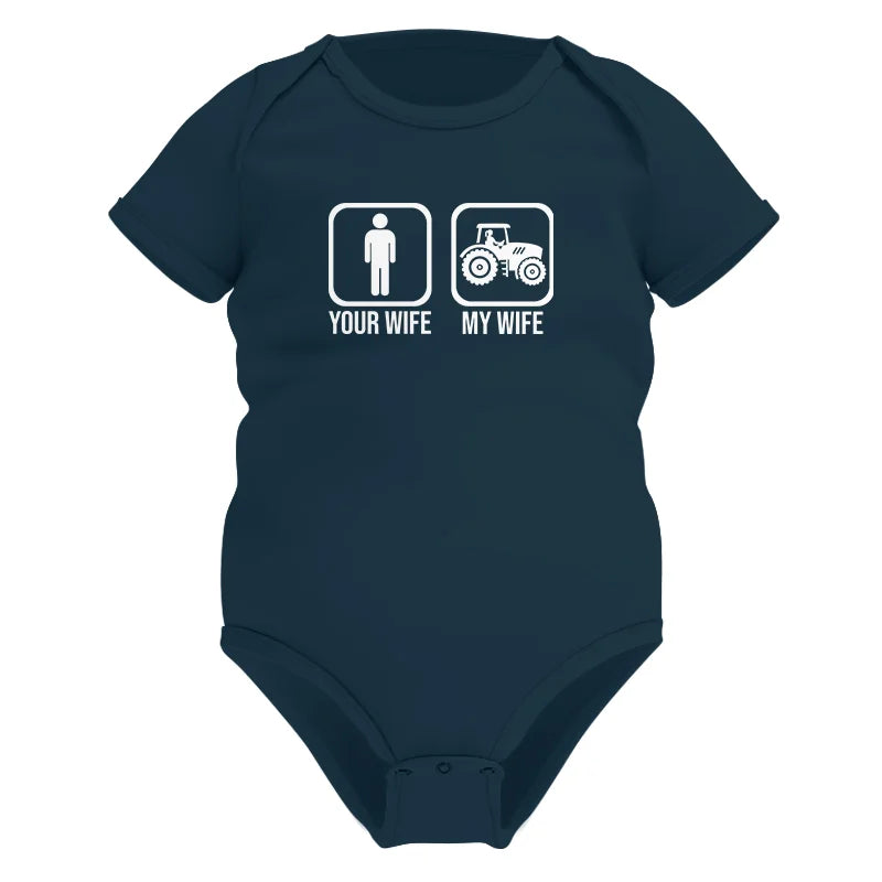 Image of My Wife Is Cooler Than Yours Funny Farm Tractor 1 - Infant Fine Jersey Bodysuit