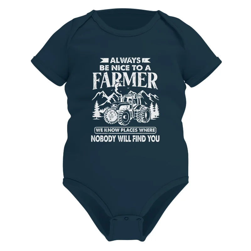 Nice Farmer Funny Tractor Rancher Farming - Infant Fine Jersey Bodysuit