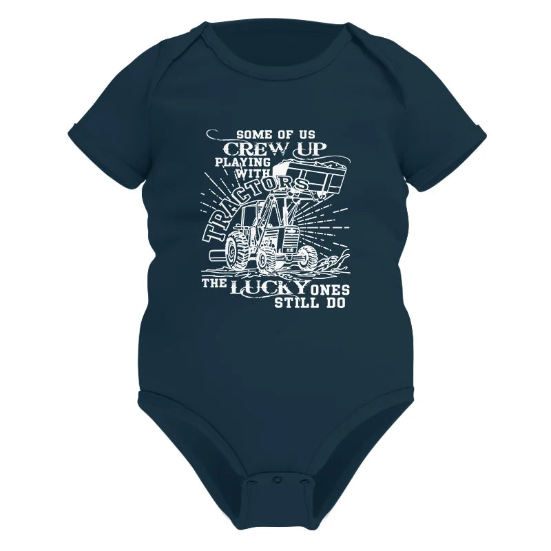 Some Of Us Grew Up Playing With Tractors 1 - Infant Fine Jersey Bodysuit