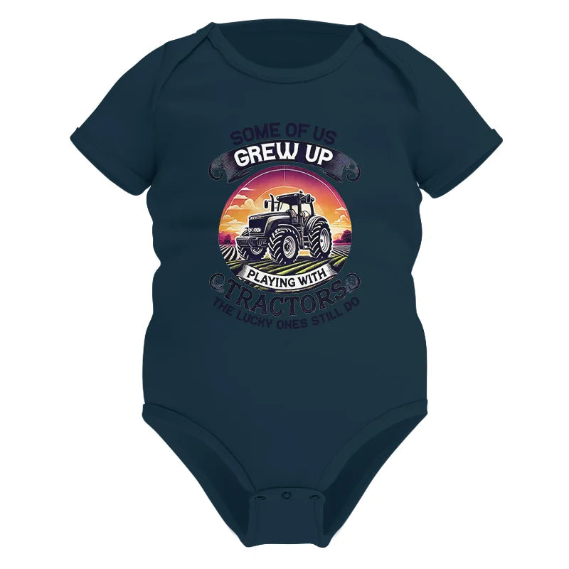 Some Of Us Grew Up Playing With Tractors 4 - Infant Fine Jersey Bodysuit