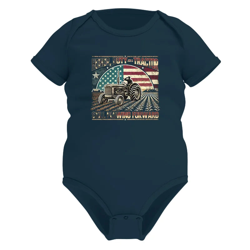 Veteran Farmer Honor Duty And A Tractor 1 - Infant Fine Jersey Bodysuit