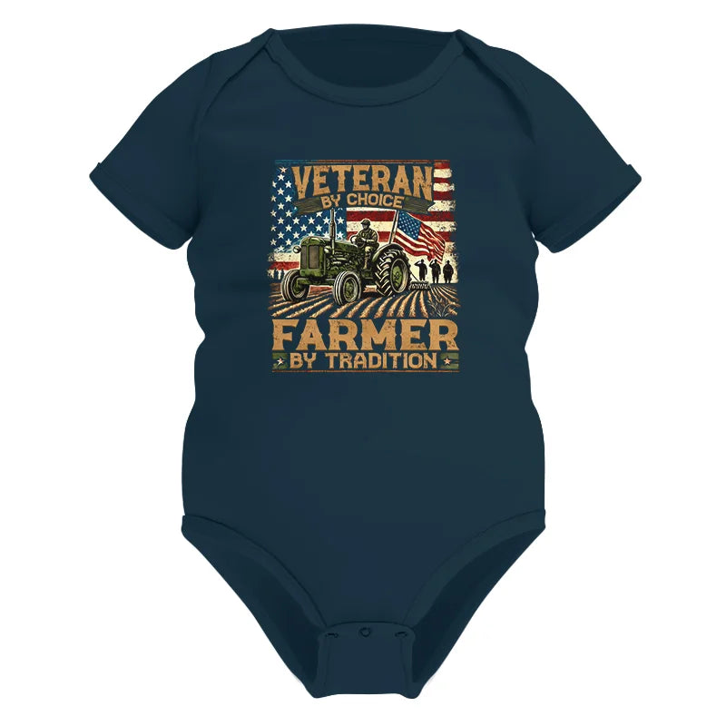 Veteran Farmer Veteran By Choice_Farmer By Tradition - Infant Fine Jersey Bodysuit