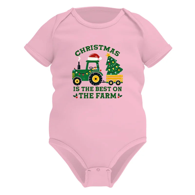 Christmas Is The Best On The Farm - Infant Fine Jersey Bodysuit