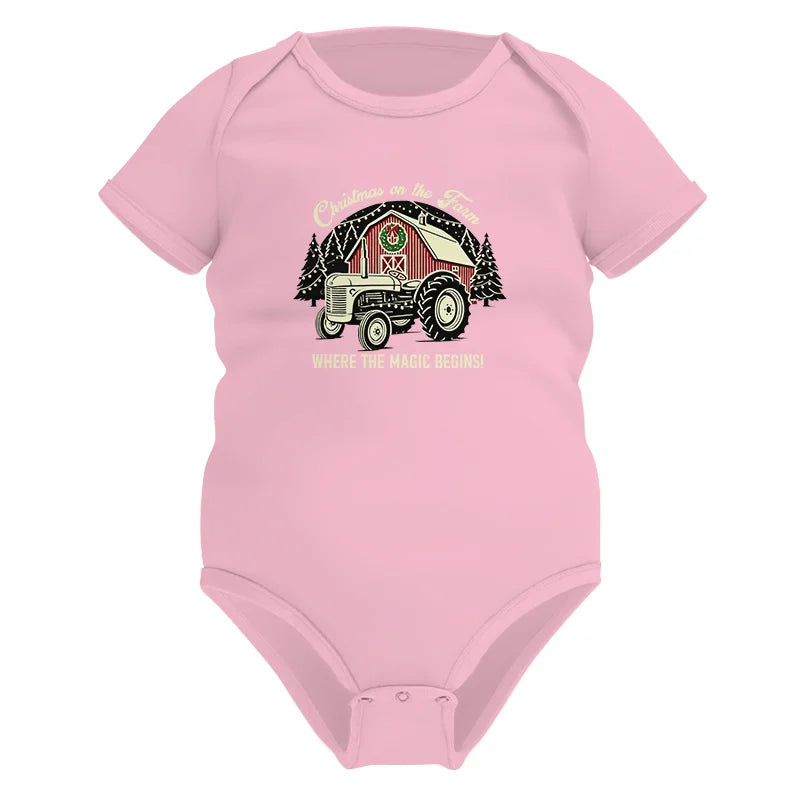 Image of Christmas on the Farm Where the Magic Begins! 3 - Infant Fine Jersey Bodysuit