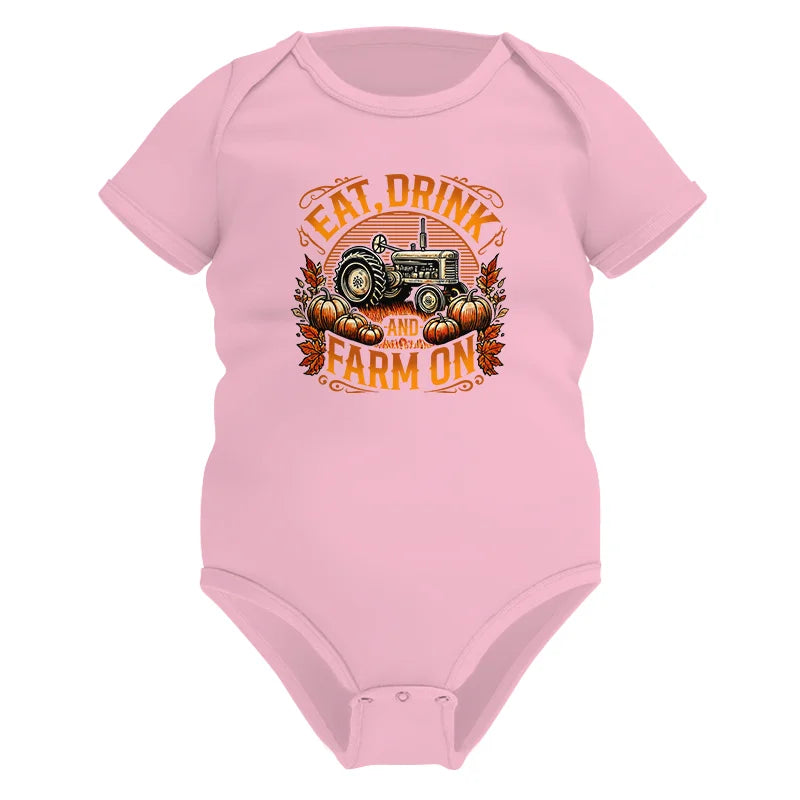 Eat Drink and Farm On 2 - Infant Fine Jersey Bodysuit