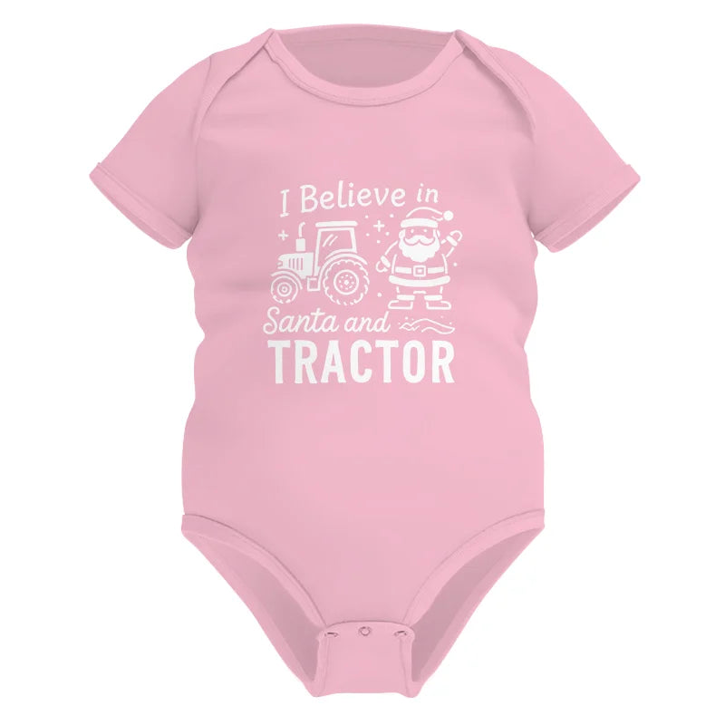 I Believe In Santa And Tractor - Infant Fine Jersey Bodysuit