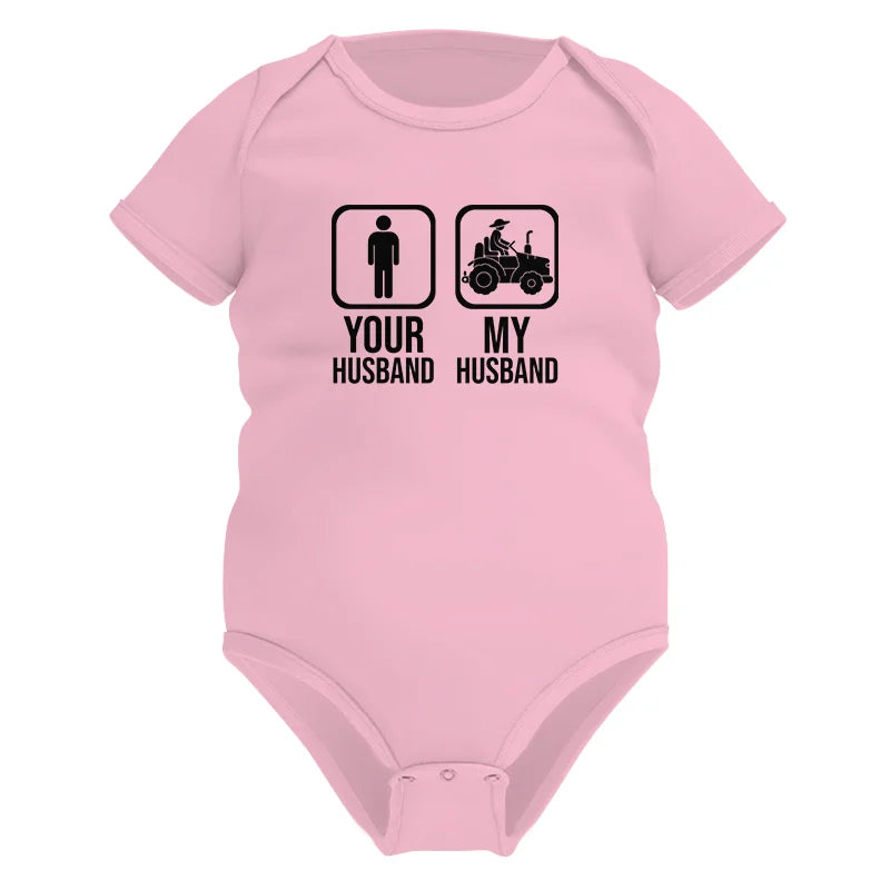 My Husband Is Cooler Than Yours Funny Farm Tractor 2 - Infant Fine Jersey Bodysuit