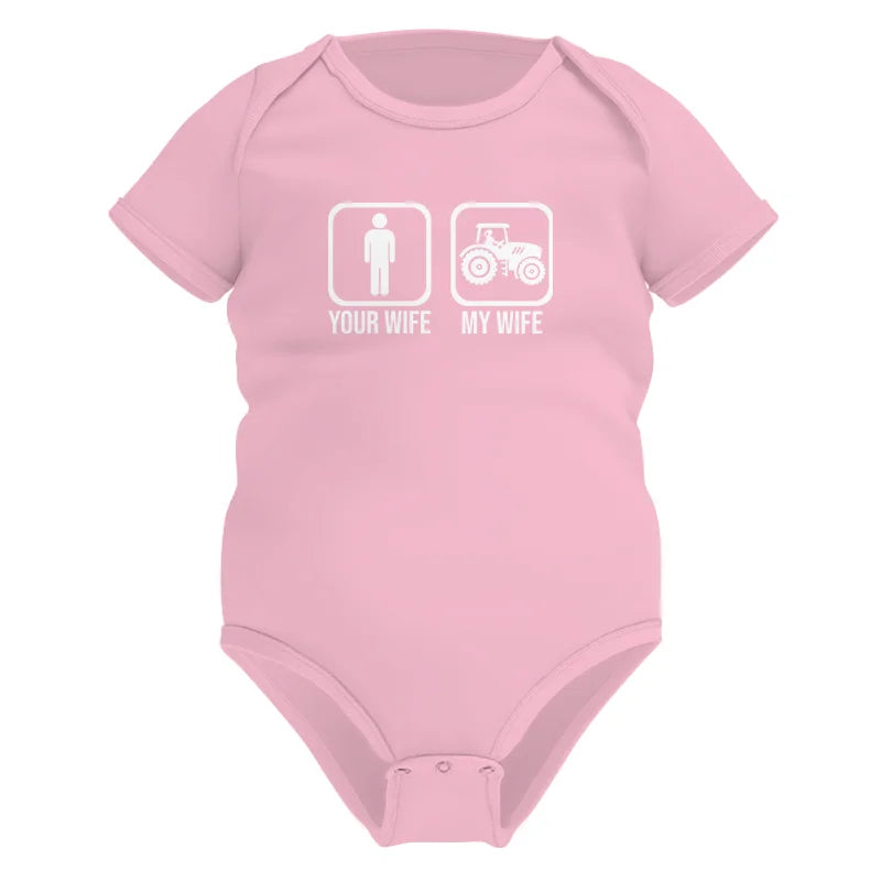 My Wife Is Cooler Than Yours Funny Farm Tractor 1 - Infant Fine Jersey Bodysuit