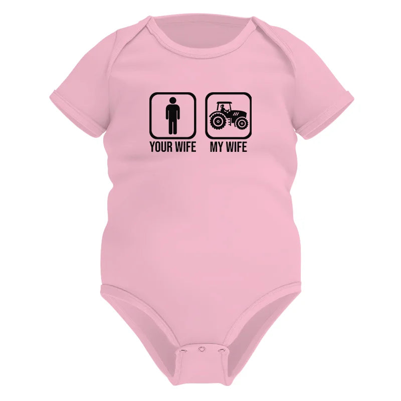 My Wife Is Cooler Than Yours Funny Farm Tractor 2 - Infant Fine Jersey Bodysuit