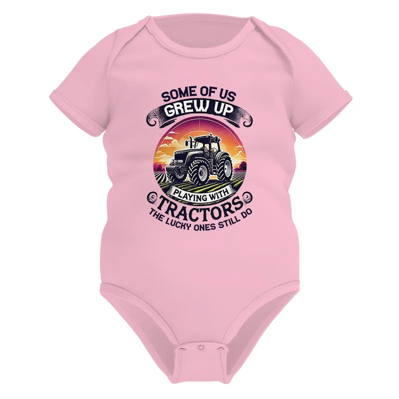 Some Of Us Grew Up Playing With Tractors 4 - Infant Fine Jersey Bodysuit