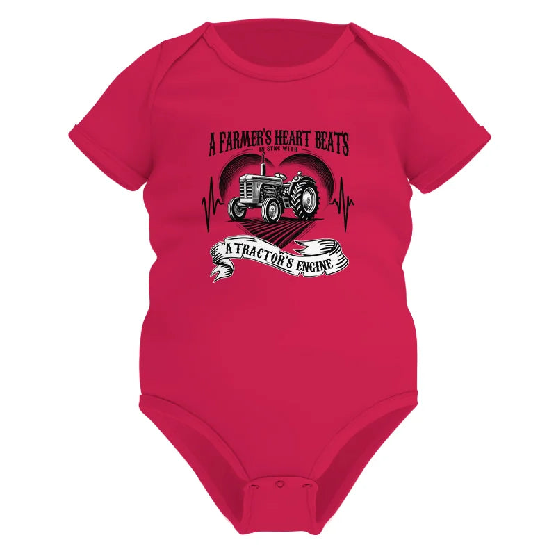 A Farmer’s Heart Beats A Tractor’s Engine - Infant Fine Jersey Bodysuit