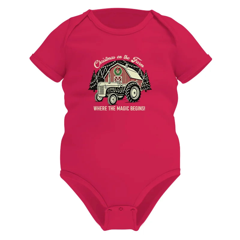 Image of Christmas on the Farm Where the Magic Begins! 3 - Infant Fine Jersey Bodysuit