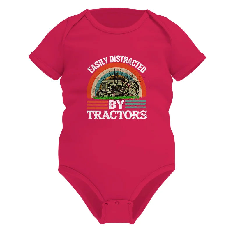 Easily Distracted By Tractors - Infant Fine Jersey Bodysuit