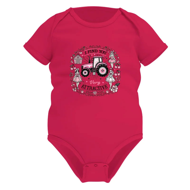 Image of I Find You Very Attractive Pink Cherry - Infant Fine Jersey Bodysuit