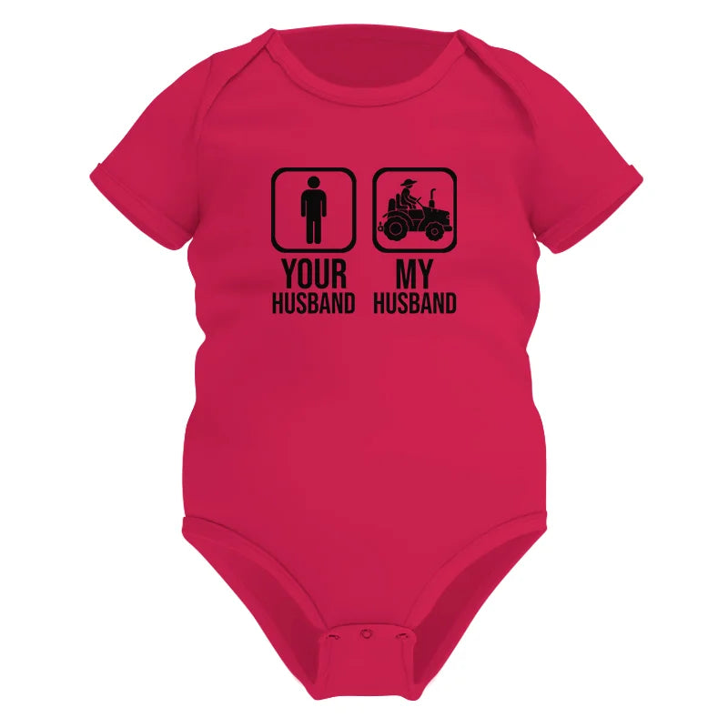 My Husband Is Cooler Than Yours Funny Farm Tractor 2 - Infant Fine Jersey Bodysuit