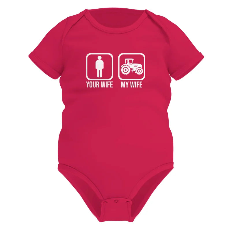 My Wife Is Cooler Than Yours Funny Farm Tractor 1 - Infant Fine Jersey Bodysuit