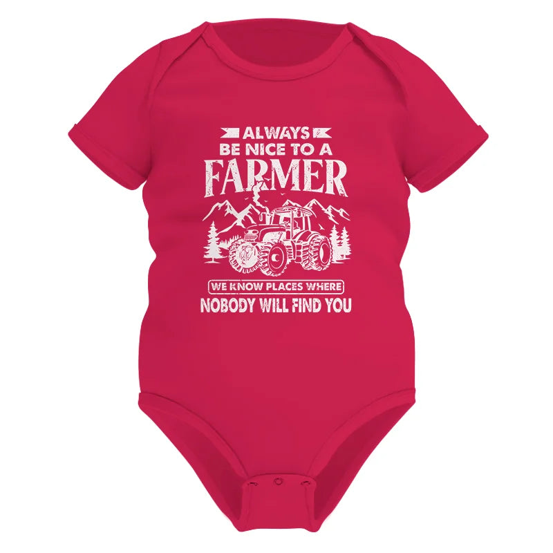 Nice Farmer Funny Tractor Rancher Farming - Infant Fine Jersey Bodysuit