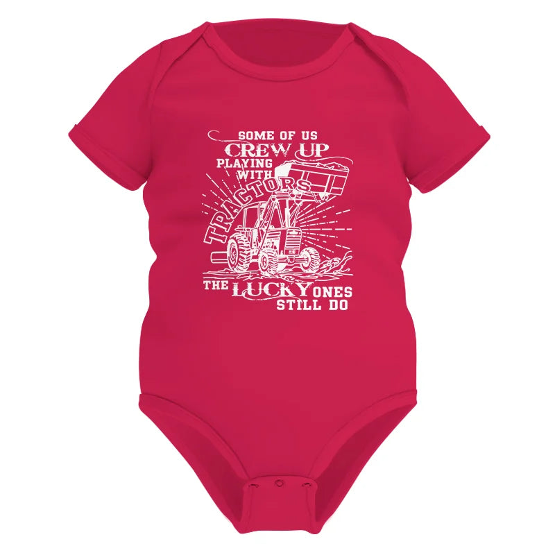 Some Of Us Grew Up Playing With Tractors 1 - Infant Fine Jersey Bodysuit