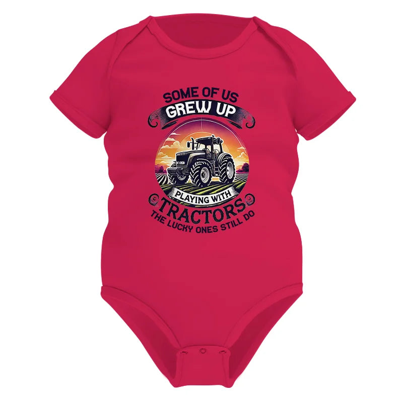 Some Of Us Grew Up Playing With Tractors 4 - Infant Fine Jersey Bodysuit