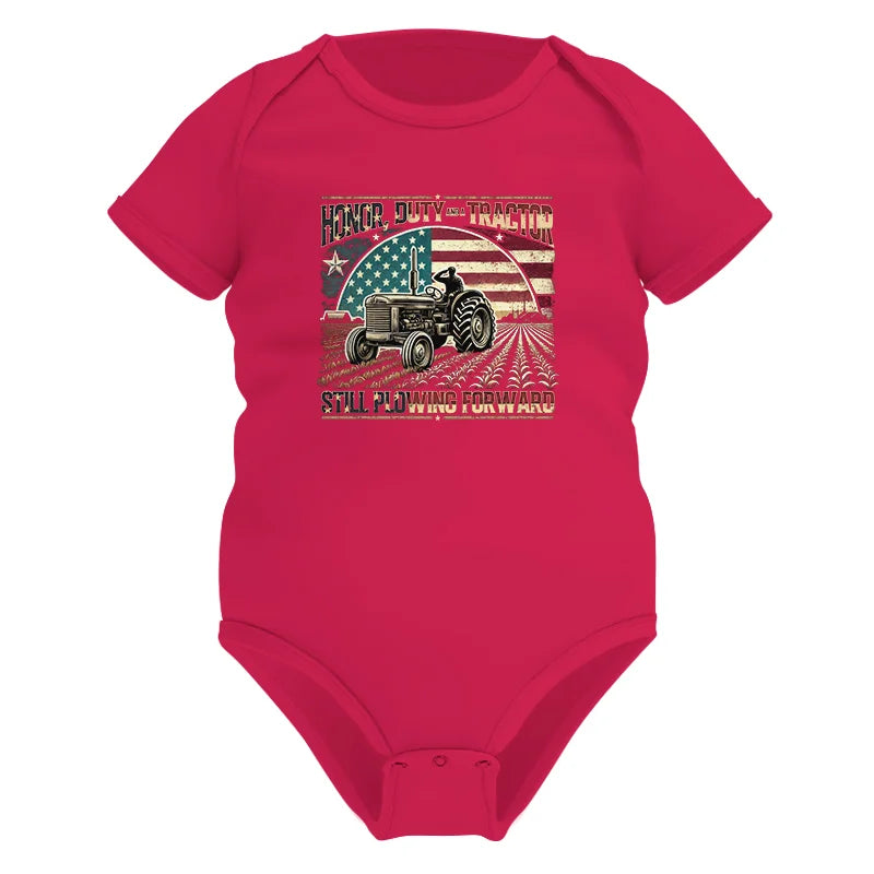 Veteran Farmer Honor Duty And A Tractor 1 - Infant Fine Jersey Bodysuit