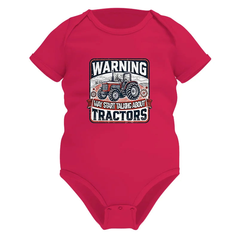 Warning May Start Talking About Tractors - Infant Fine Jersey Bodysuit