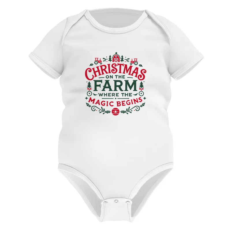 Image of Christmas on the Farm Where the Magic Begins! 1 - Infant Fine Jersey Bodysuit