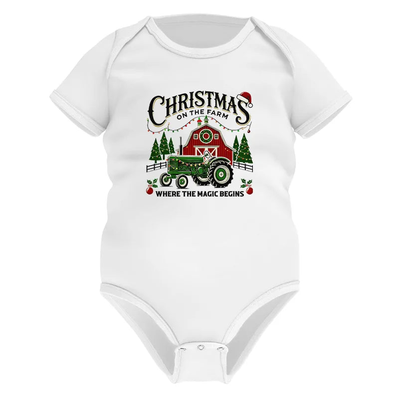 Image of Christmas on the Farm Where the Magic Begins! 5 - Infant Fine Jersey Bodysuit