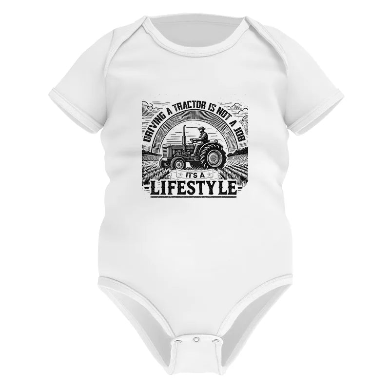 Image of Driving A Tractor Not A Job A Lifestyle - Infant Fine Jersey Bodysuit