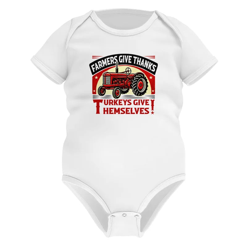 Image of Farmers Give Thanks Turkeys Give Themselves 2 - Infant Fine Jersey Bodysuit