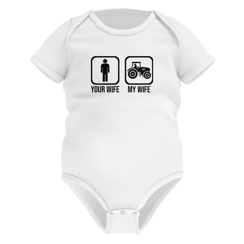 My Wife Is Cooler Than Yours Funny Farm Tractor 2 - Infant Fine Jersey Bodysuit