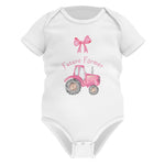 Pink Tractor For Future Farmer - Infant Fine Jersey Bodysuit