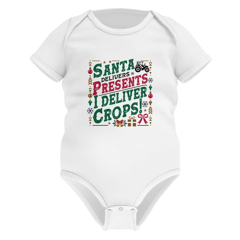 Image of Santa Deliver Present I Deliver Crops! - Infant Fine Jersey Bodysuit