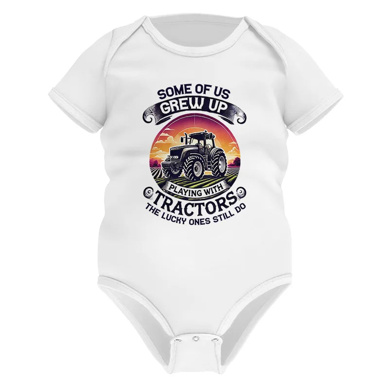 Some Of Us Grew Up Playing With Tractors 4 - Infant Fine Jersey Bodysuit