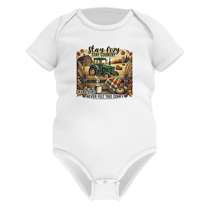 Image of Stay Cozy_Stay Country_Farm Life Never Felt This Comfy 2 - Infant Fine Jersey Bodysuit