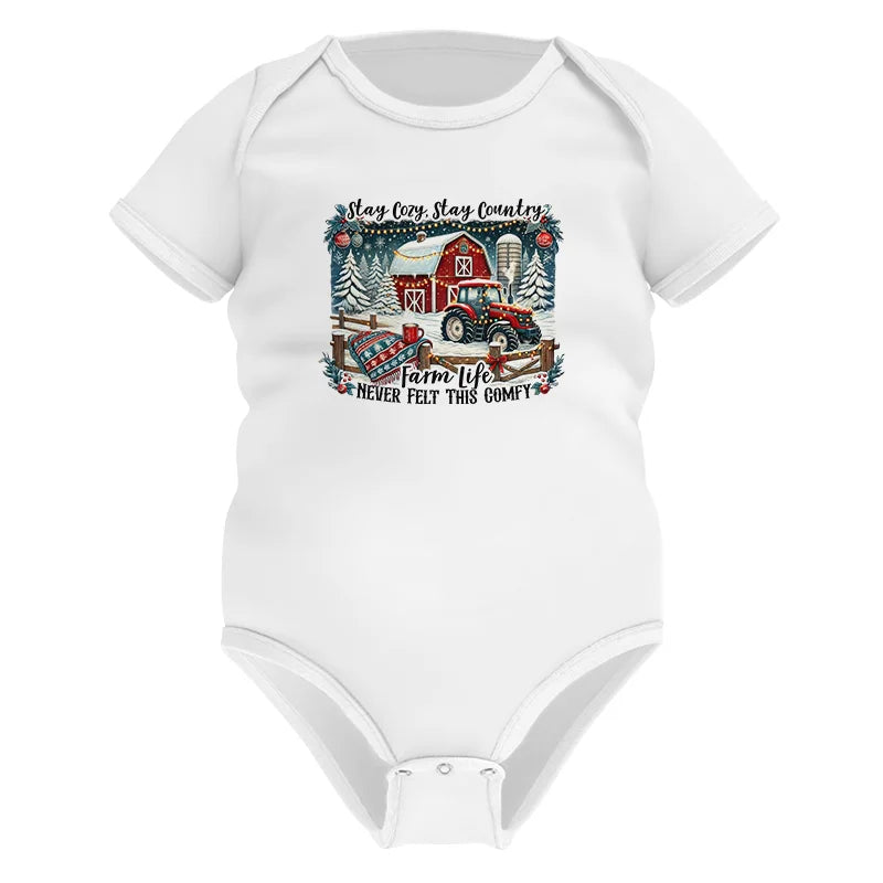 Image of Stay Cozy_Stay Country_Farm Life Never Felt This Comfy 3 - Infant Fine Jersey Bodysuit