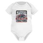 Warning May Start Talking About Tractors - Infant Fine Jersey Bodysuit