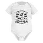 You Can Never Get Too Many Tractors On Christmas - Infant Fine Jersey Bodysuit