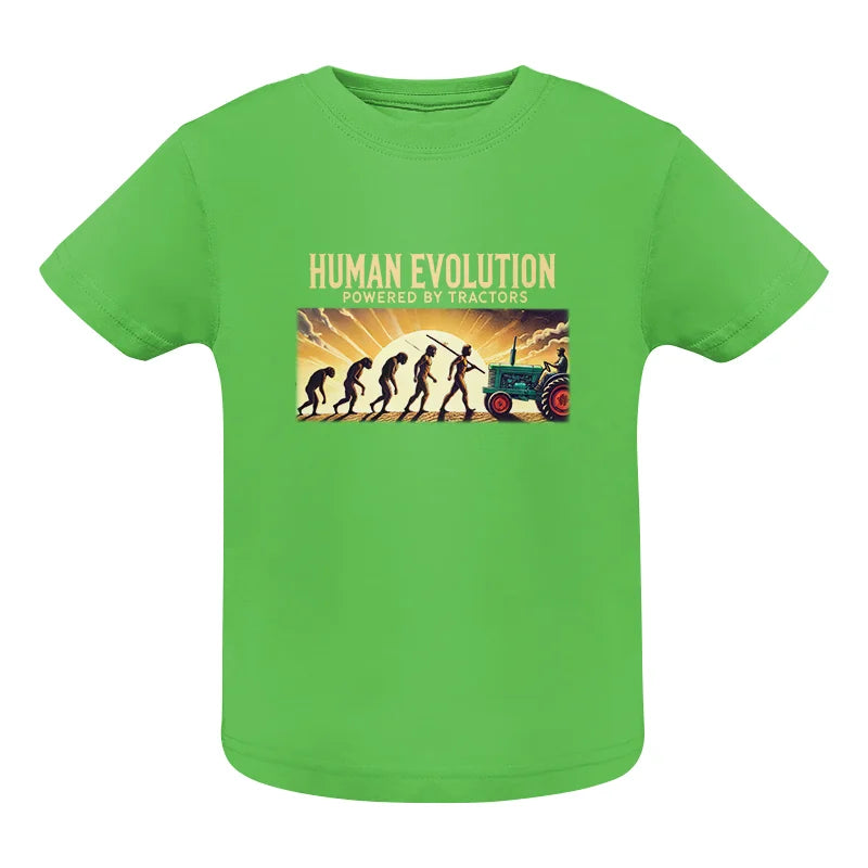 Human Evolution Powered By Tractors - Infant Fine Jersey Tee