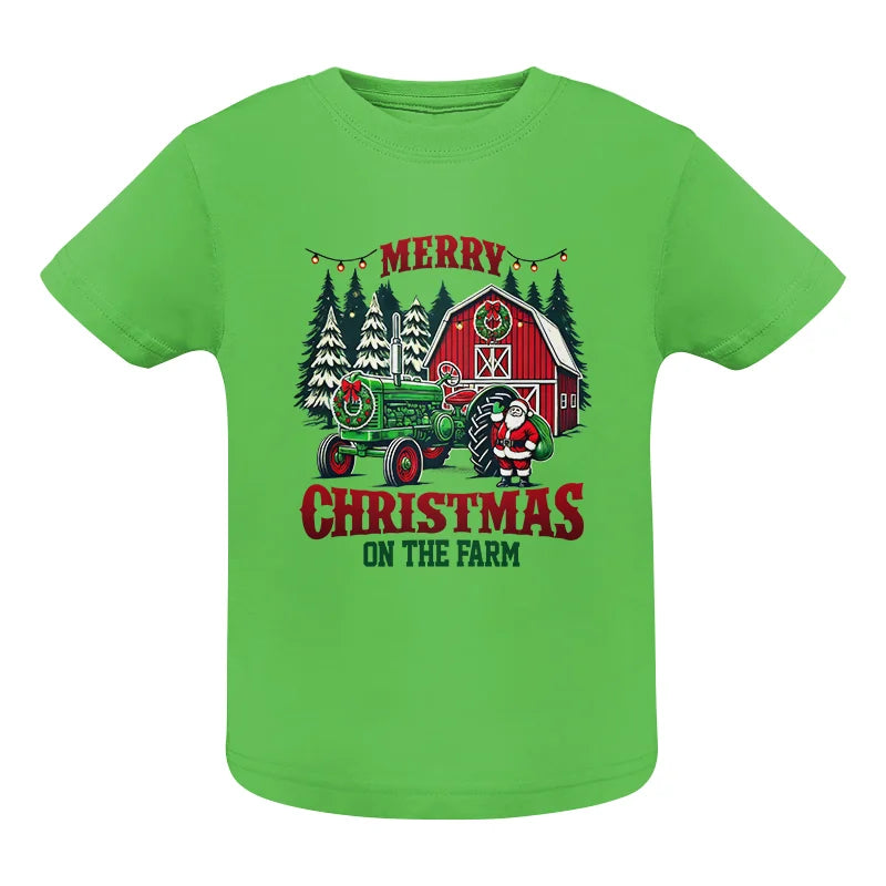 Image of Merry Christmas On The Farm 3 - Infant Fine Jersey Tee