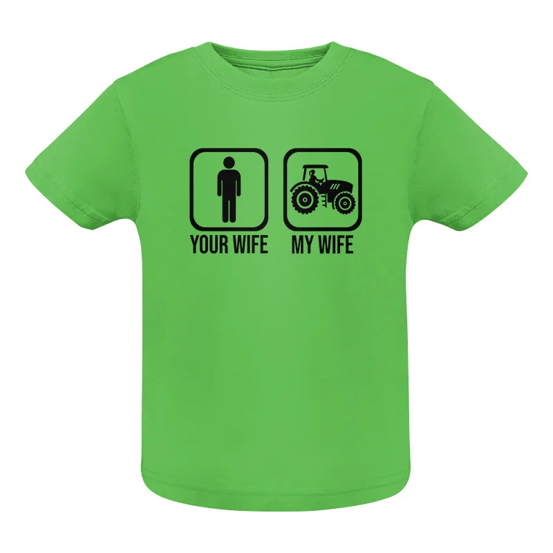 Image of My Wife Is Cooler Than Yours Funny Farm Tractor 2 - Infant Fine Jersey Tee