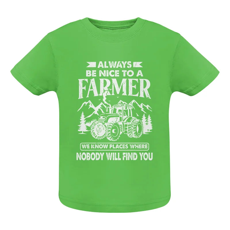 Nice Farmer Funny Tractor Rancher Farming - Infant Fine Jersey Tee